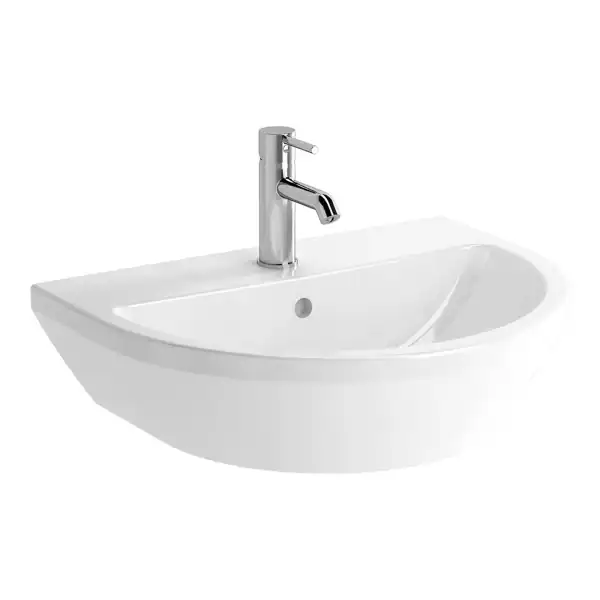 VitrA Integra Wall Hung Basin With Overflow - 595mm Wide - 1 TH - White